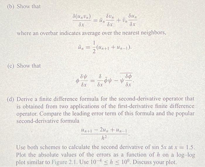 1 Consider The Central Finite Difference Operator 3177