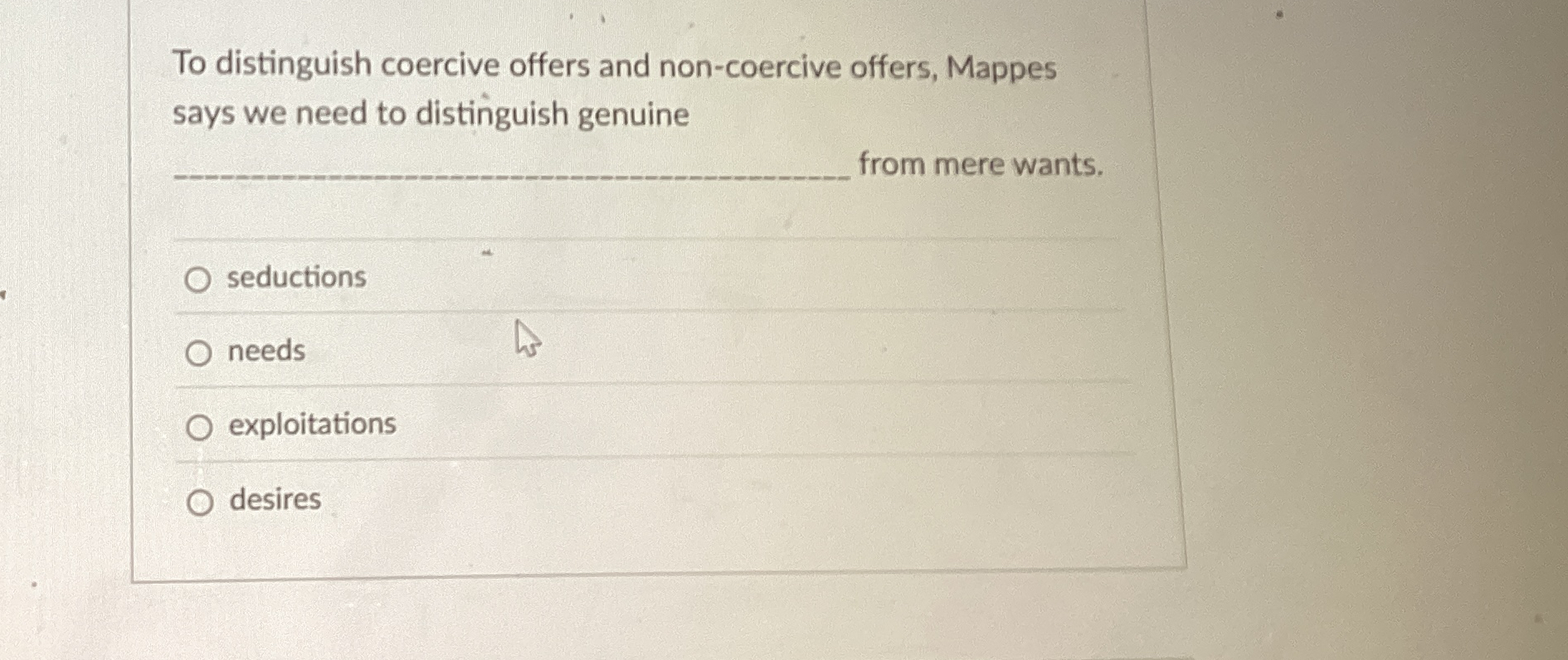 Solved To distinguish coercive offers and noncoercive