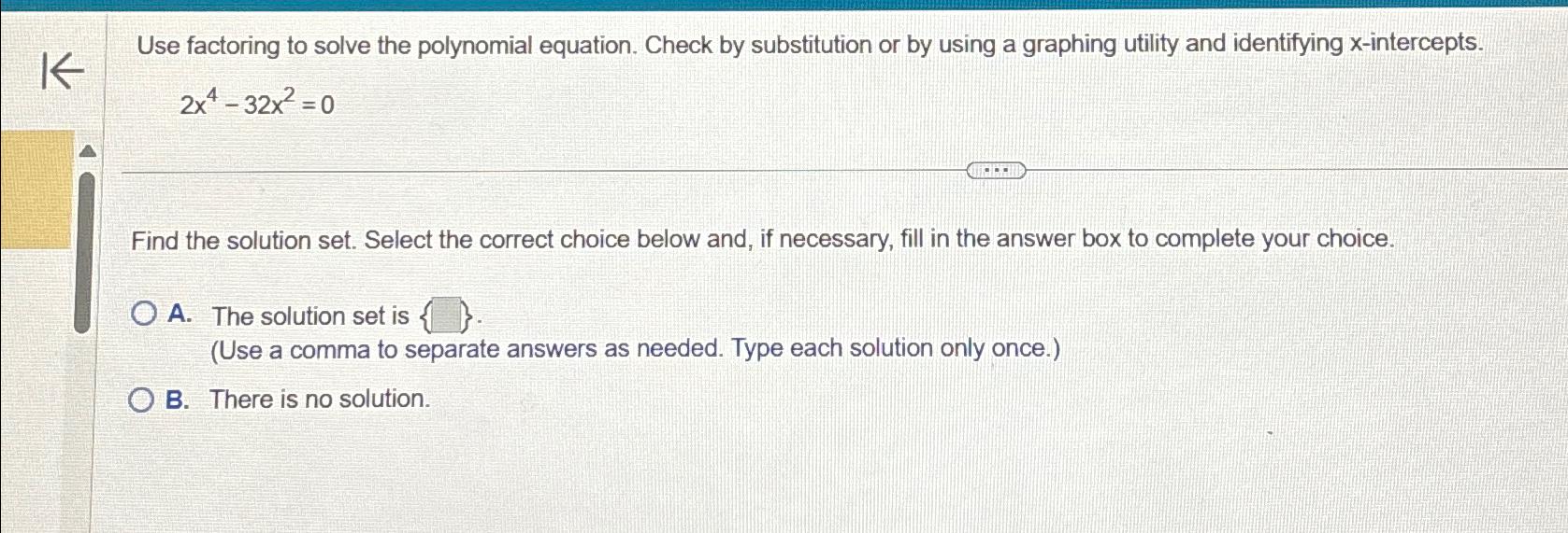 solved-use-factoring-to-solve-the-polynomial-equation-check-chegg