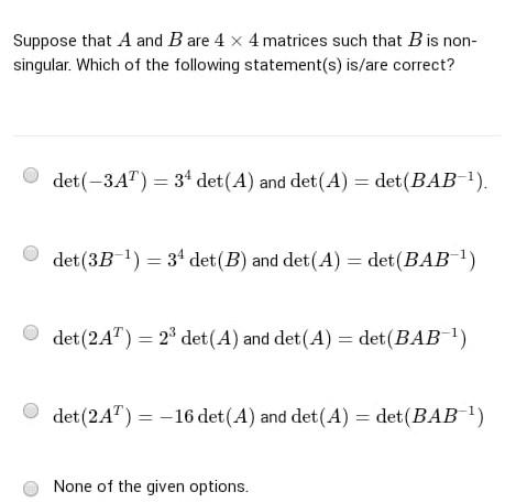 Solved Suppose That A And B Are 4×4 Matrices Such That B Is | Chegg.com