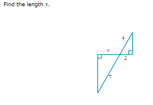 Solved Find the length x Chegg com