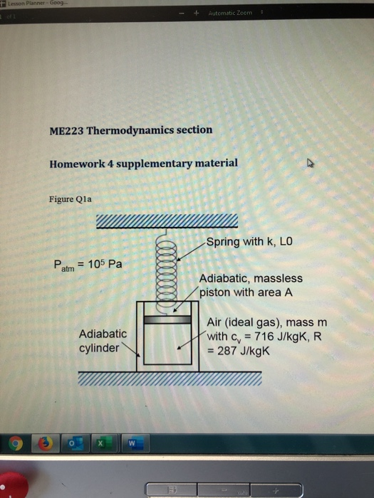 Solved M 0 005 Kg Of Air Is Contained In An Adiabatic Chegg