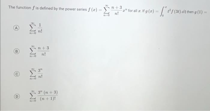 Solved The function f is defined by the power series f (x) = | Chegg.com