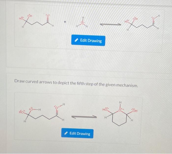 Solved Draw curved arrows for each step of the following | Chegg.com