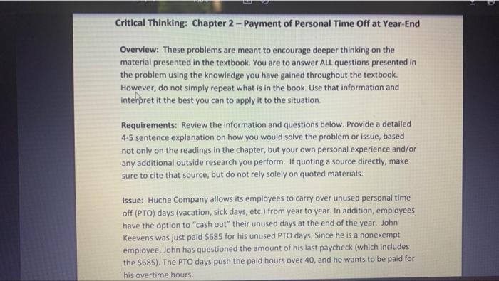 solved-critical-thinking-chapter-2-payment-of-personal-time-chegg