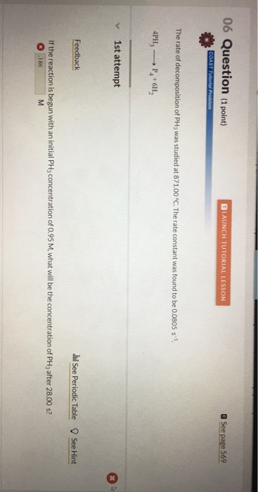 Solved 06 Question (1 point) LAUNCH TUTORIAL LESSON See page | Chegg.com