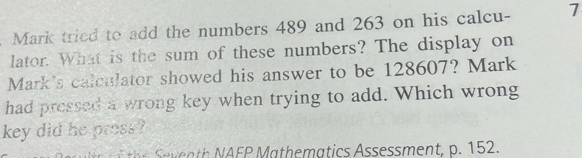 Solved Mark tried to add the numbers 489 ﻿and 263 ﻿on his | Chegg.com