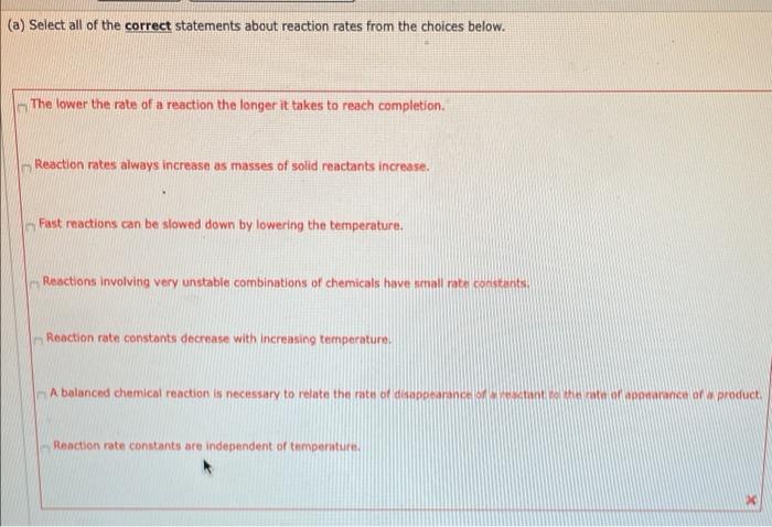Solved (a) Select all of the correct statements about | Chegg.com