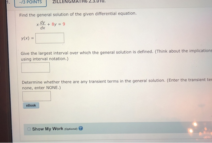 Solved find the general solution of the given differential | Chegg.com