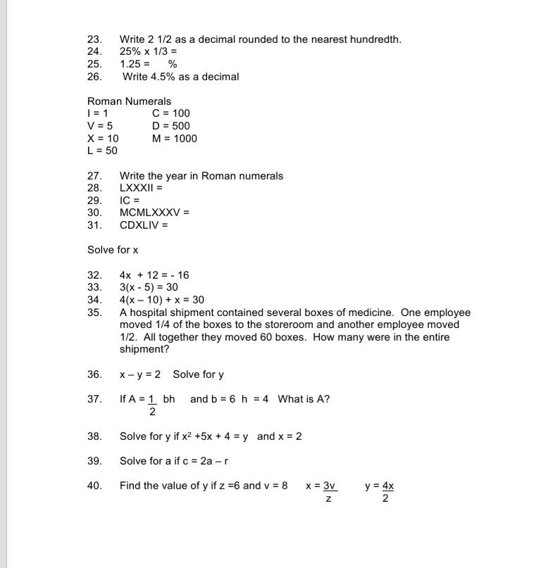 Solved 23. 24. 25. 26. Write 2 1/2 as a decimal rounded to | Chegg.com