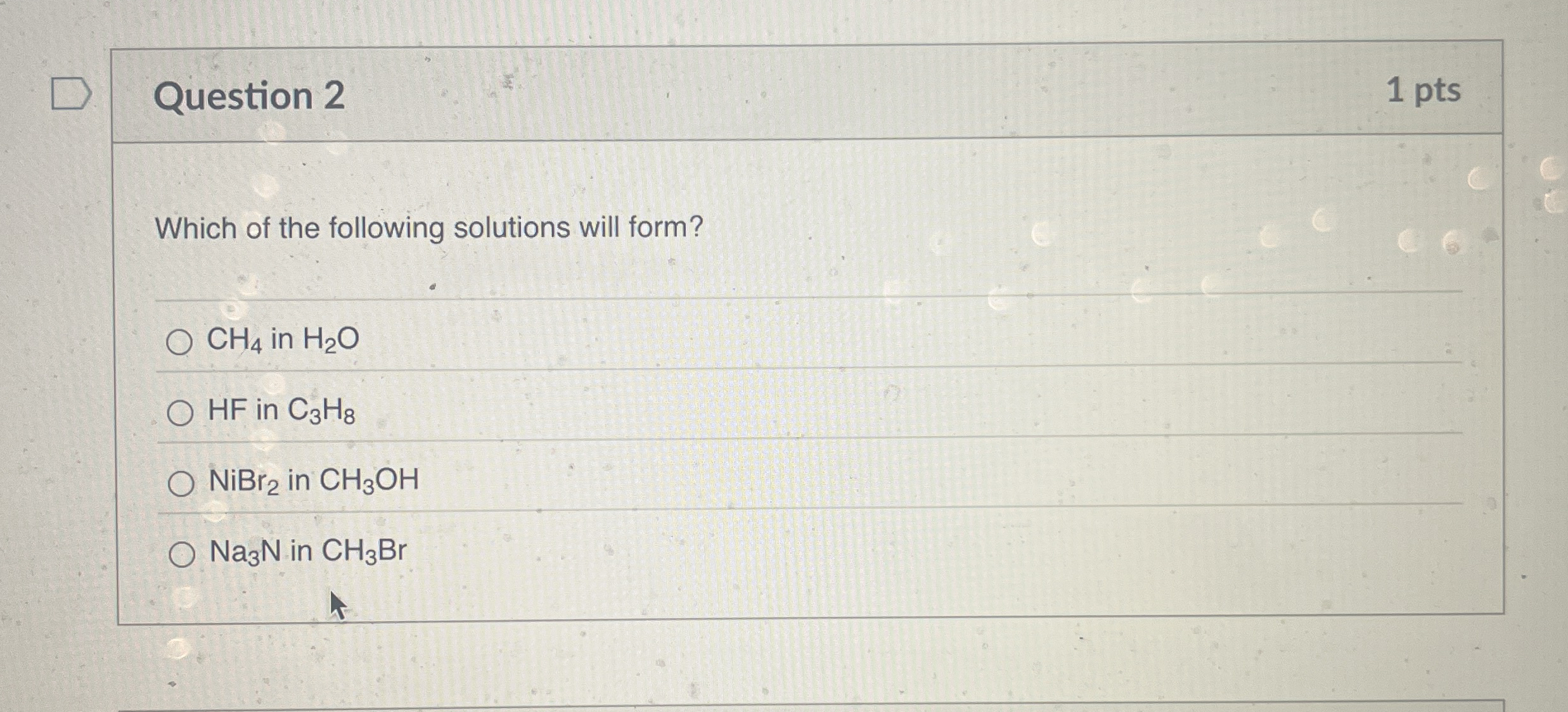 Solved Question 21 ﻿ptsWhich of the following solutions will | Chegg.com