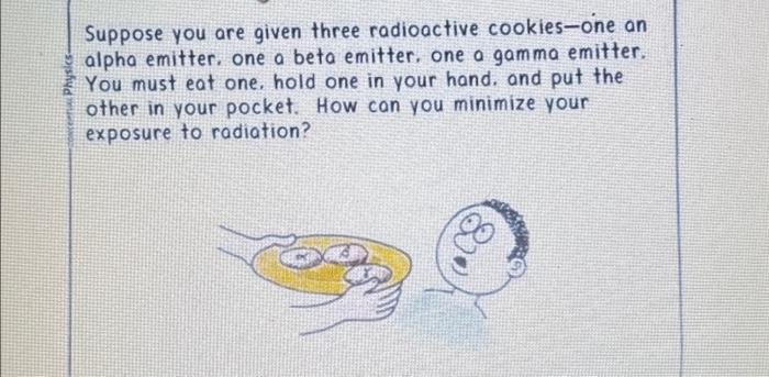 Solved Suppose you are given three radioactive cookies-one | Chegg.com