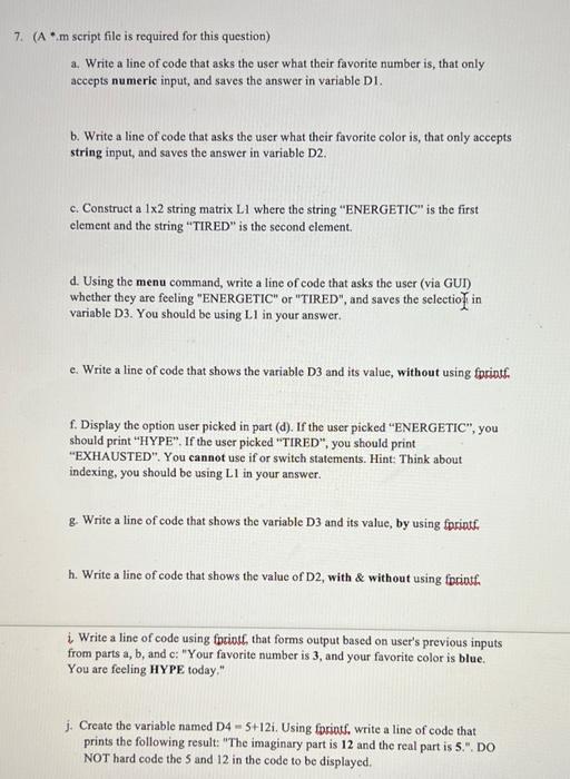 Solved 7. (Am script file is required for this question) a. | Chegg.com