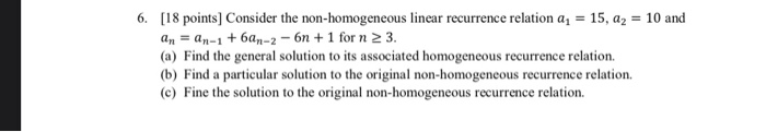 linear recurrence relation calculator