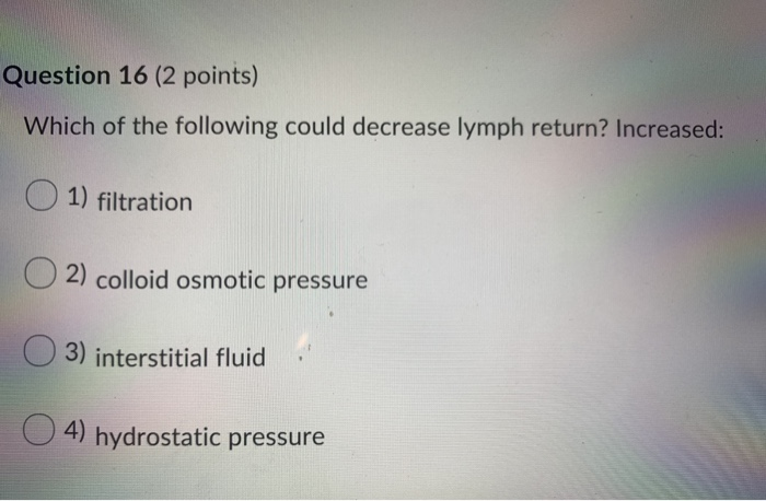 Solved Question 16 (2 points) Which of the following could | Chegg.com