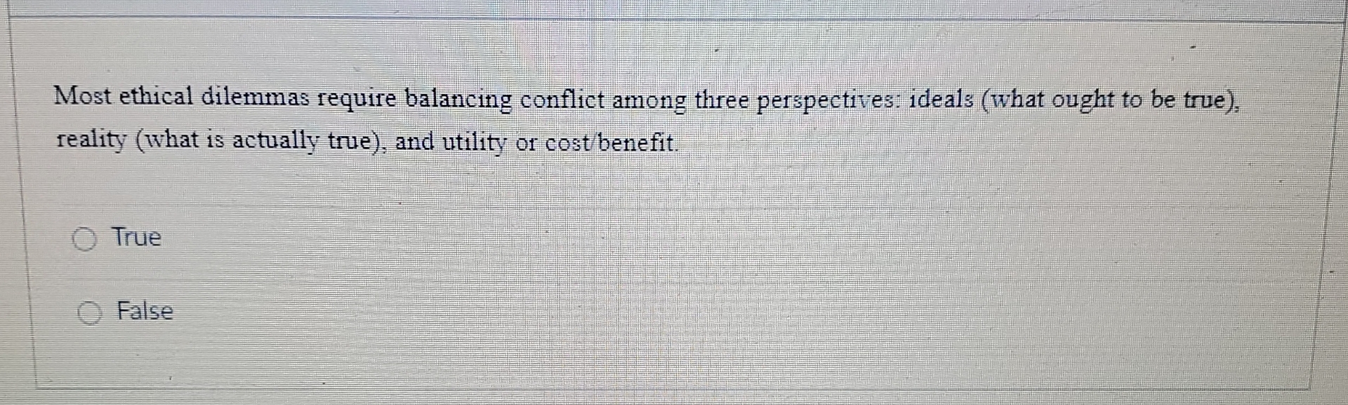 Solved Most ethical dilemmas require balancing conflict | Chegg.com