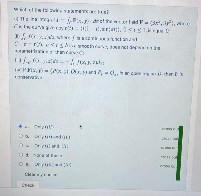 Solved - Which of the following statements are true? (1) The | Chegg.com