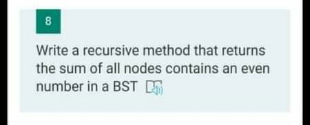 Solved 8 Write a recursive method that returns the sum of | Chegg.com