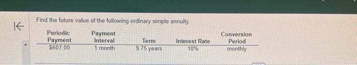 Solved Find The Future Value Of The Following Ordinary | Chegg.com