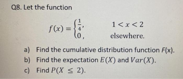 Solved Q1. Let The Sample Space S={1,2,3,4,5,6}, Find The | Chegg.com