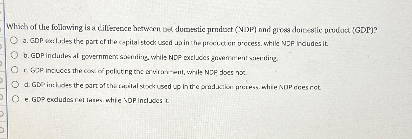 Solved Which of the following is a difference between net | Chegg.com