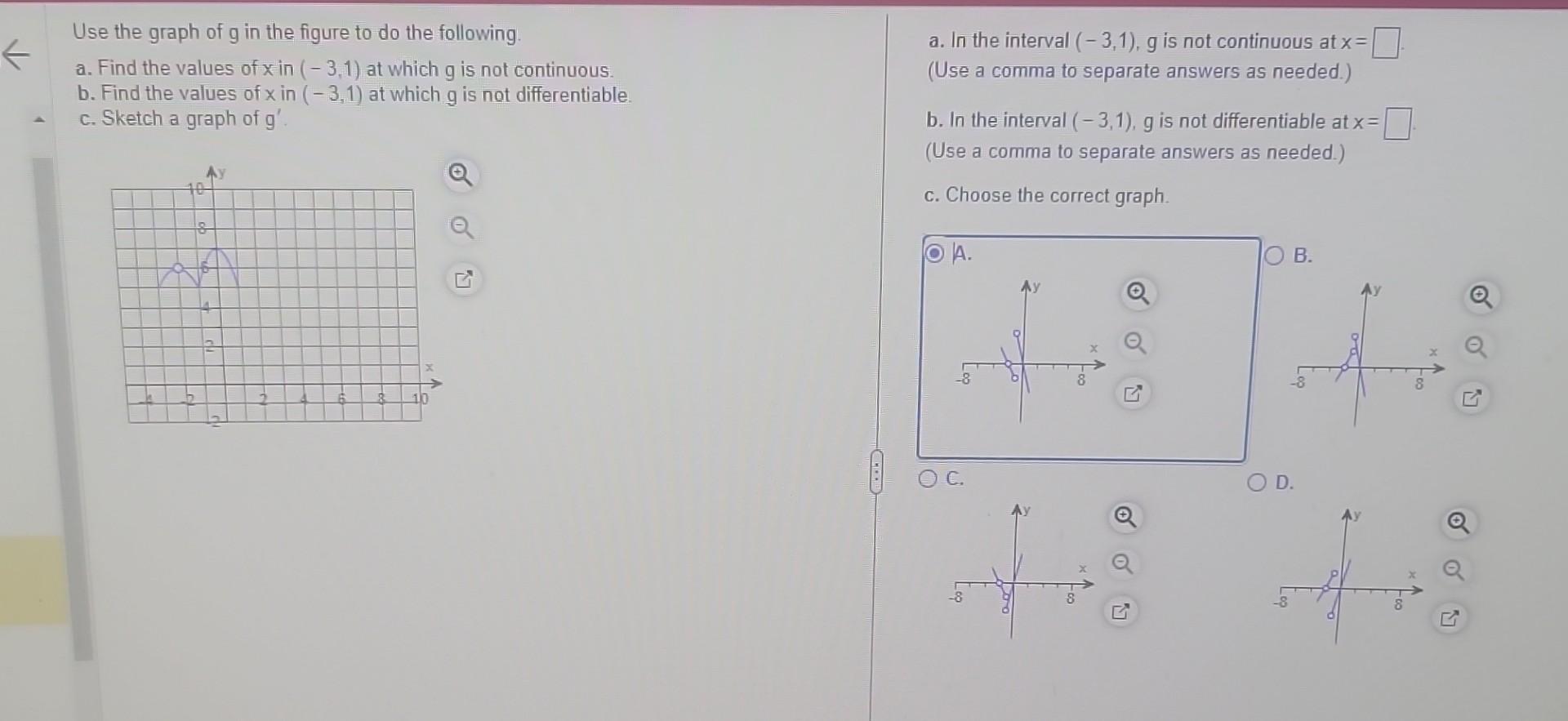 Solved Use The Graph Of G In The Figure To Do The Following. | Chegg.com