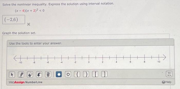 Solve the nonlinear inequality. Express the solution | Chegg.com