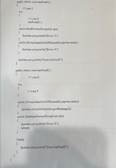 Solved NAME Exceptions HW #1 Given the class | Chegg.com