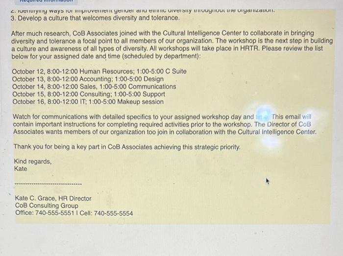 Instructions Within the body of the email below,