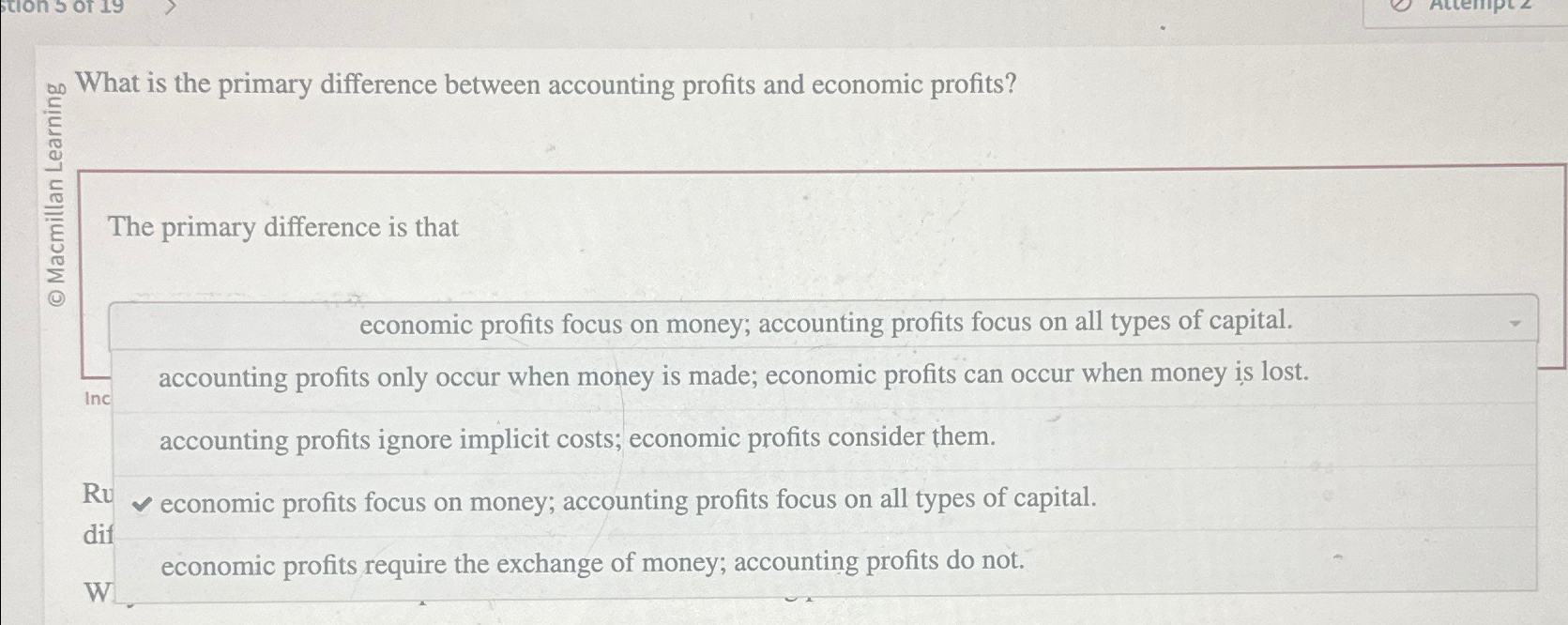 Solved What is the primary difference between accounting | Chegg.com
