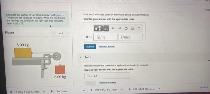 Solved Consta Consider the system of two blocks shown in | Chegg.com