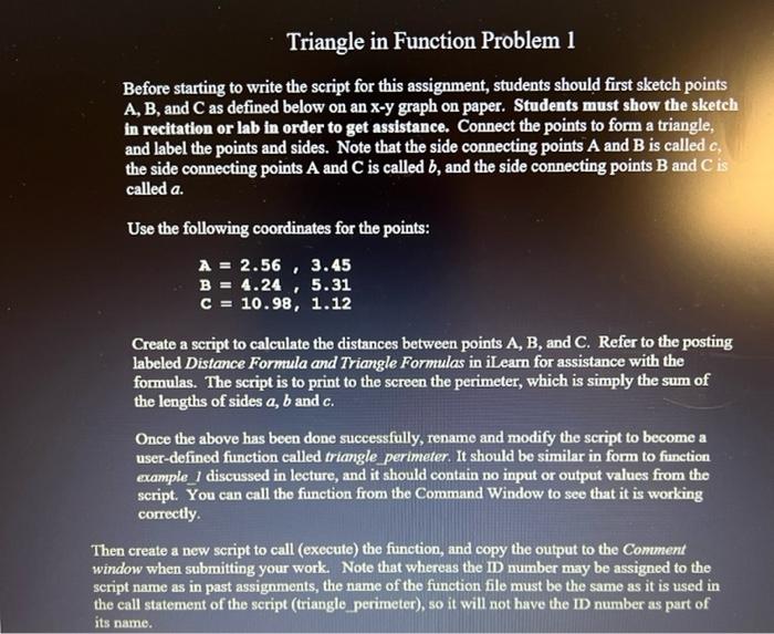 Solved Triangle in Function Problem 1 Before starting to | Chegg.com