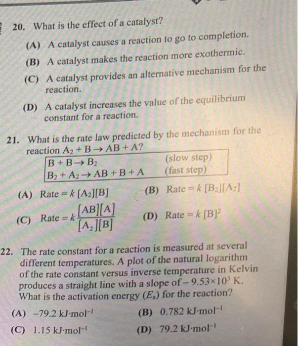 at the end of reaction catalyst