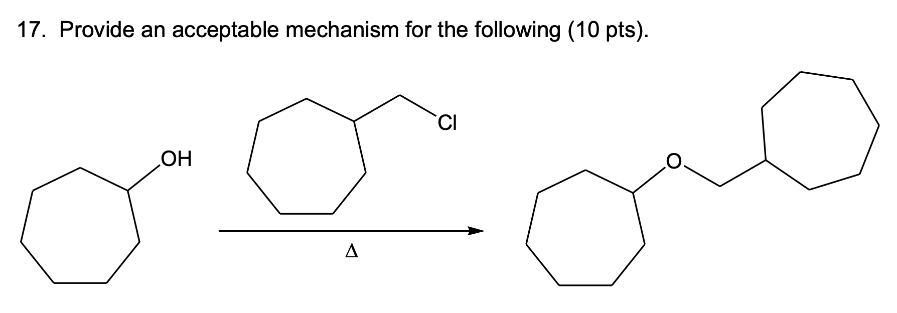 Solved Provide an acceptable mechanism for the following (10 | Chegg.com