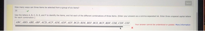 Solved How many ways can three beste selected from a gove of | Chegg.com