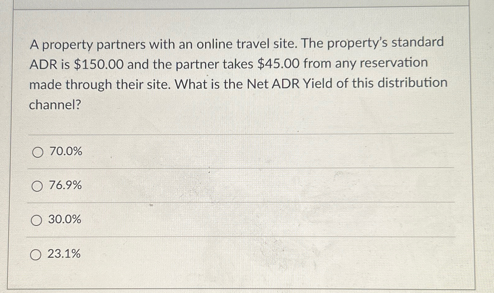 Solved A property partners with an online travel site. The