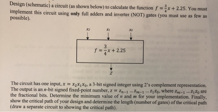 Design (schematic) a circuit (as shown below) to | Chegg.com
