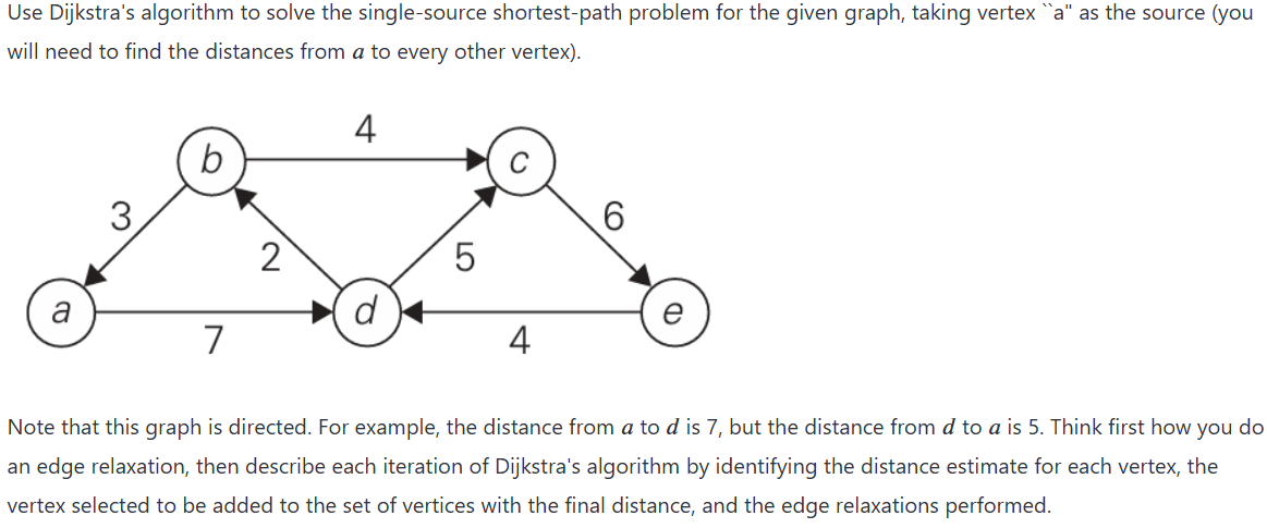 Solved Data Structures and Algorithms. Note that this graph | Chegg.com