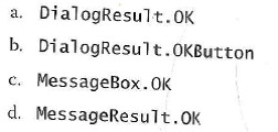 Solved If The User Clicks The Ok Button In A Message Box The Mes Chegg Com