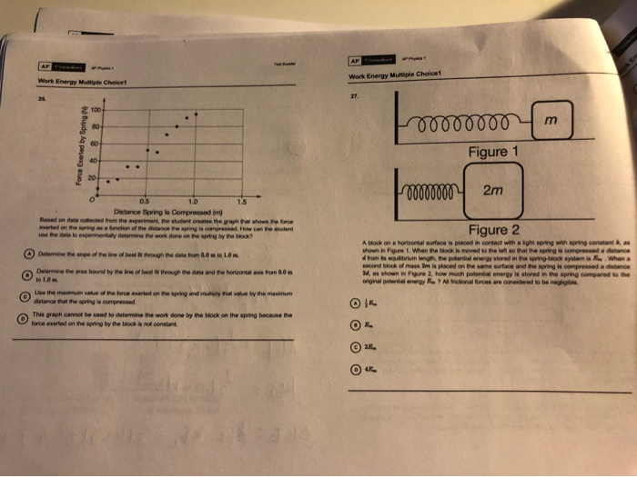 Work Energy Multiple Choice1 Work Energy Multiple Ch | Chegg.com