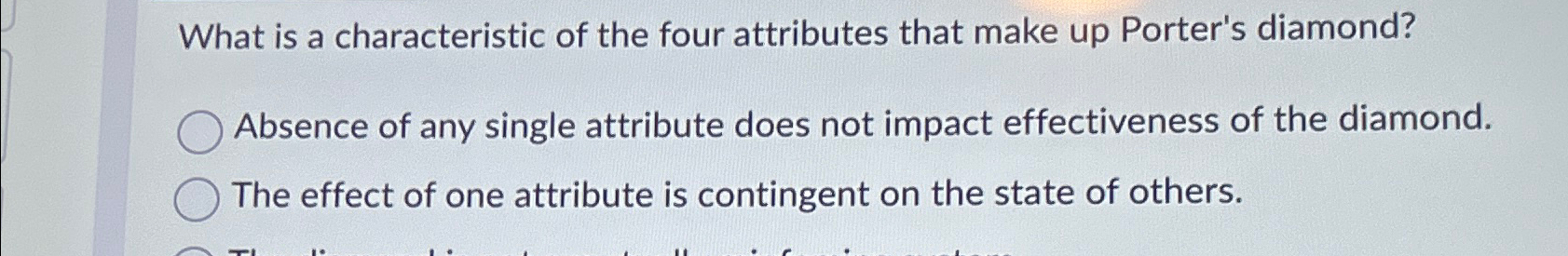 Solved What is a characteristic of the four attributes that | Chegg.com