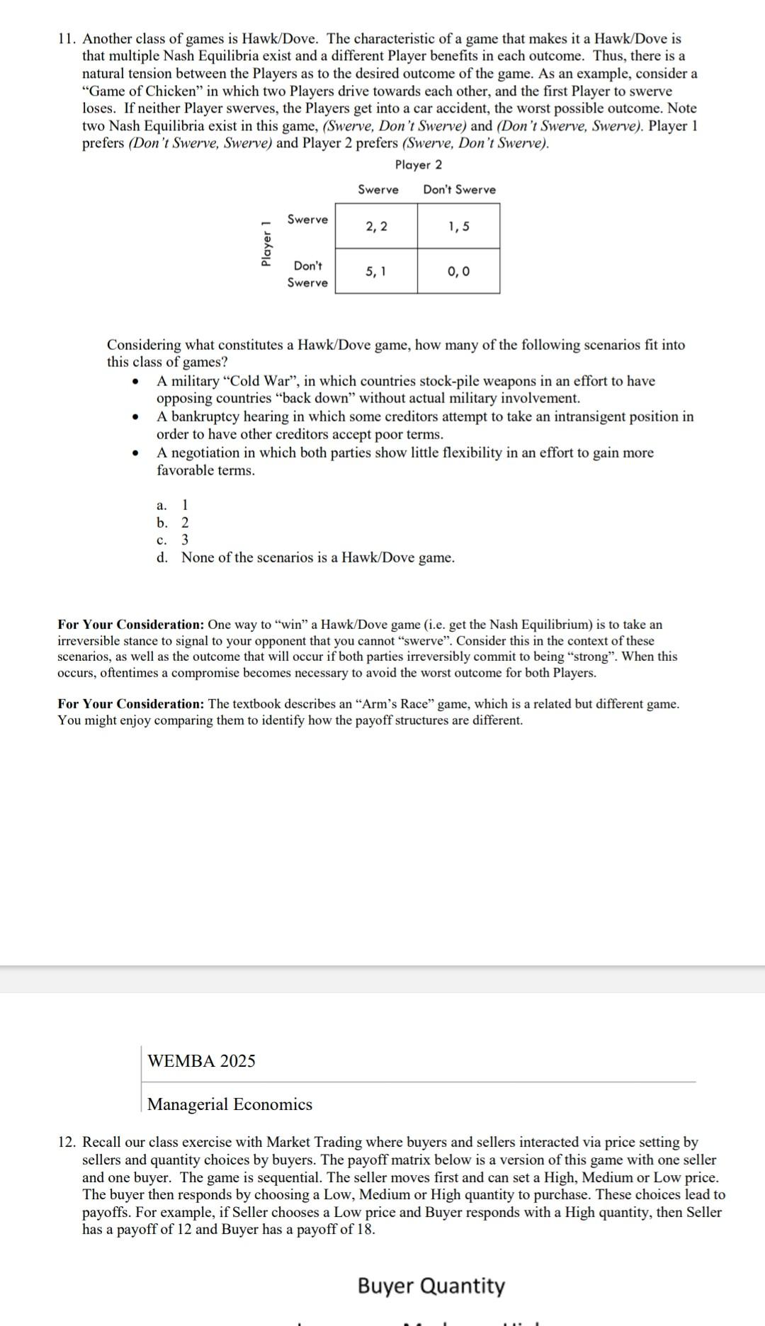 Solved 1. Find a Nash equilibrium for the following game, if | Chegg.com