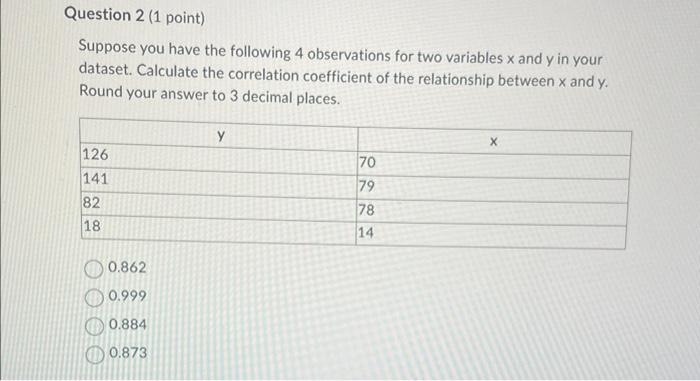 Solved Suppose You Have The Following 4 Observations For Two | Chegg.com