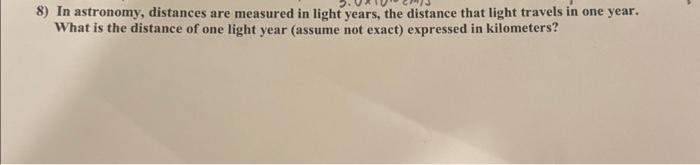 what is the distance in one light years