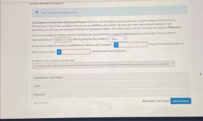 time spent on homework and school pressure chegg