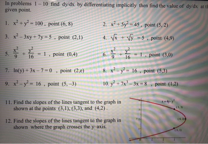 solved-in-problems-1-10-find-dy-dx-by-differentiating-chegg