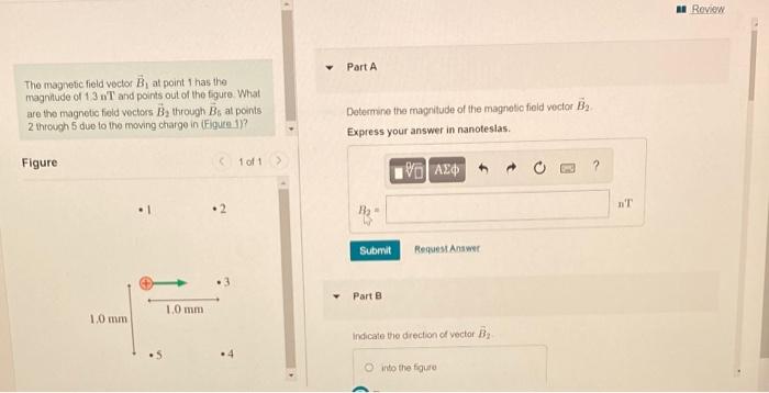 Solved Review Part A The Magnetic Field Vector B, At Point | Chegg.com