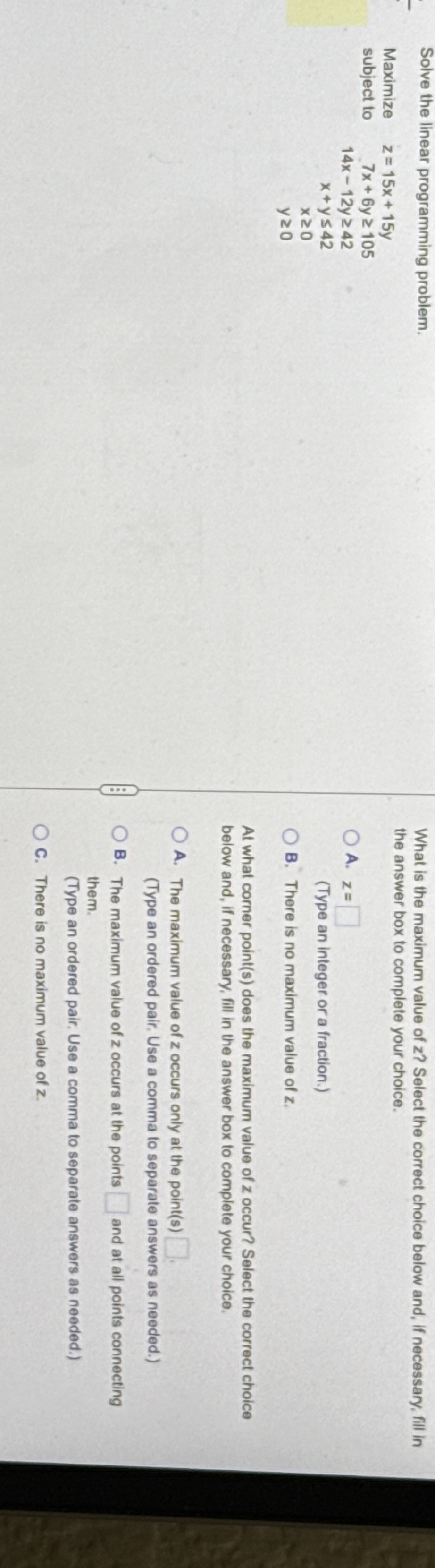 Solve the linear programming problem. ﻿Maximize | Chegg.com