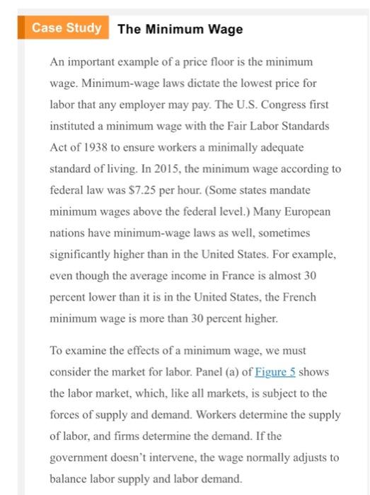 Solved Read and consider the Minimum Wage case study | Chegg.com