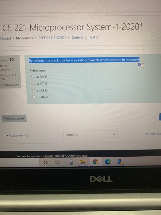 Solved Ece 221 Microprocessor System 1 20201 Hboard My Chegg